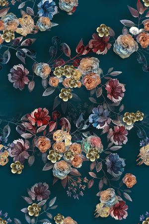 花卉印花华亿平台图片