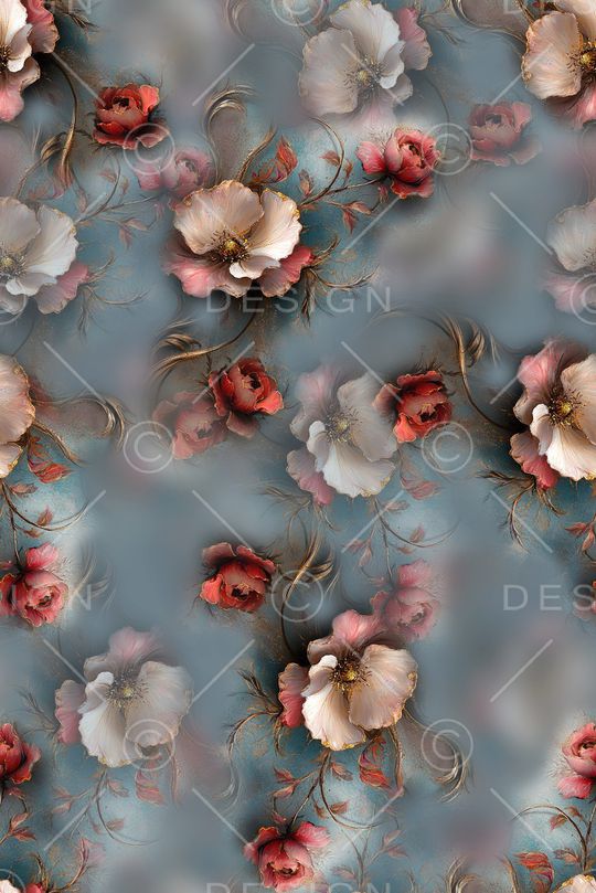 花卉印花华亿平台图片