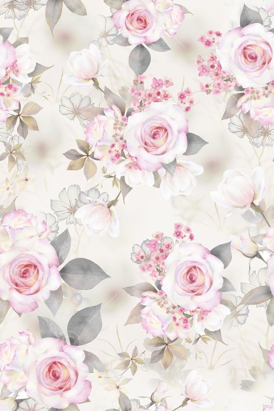 水彩花卉印花华亿平台图片