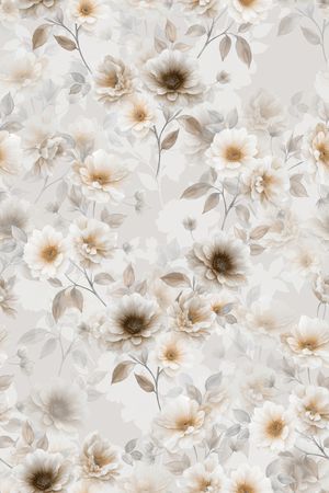 水彩花卉印花华亿平台图片