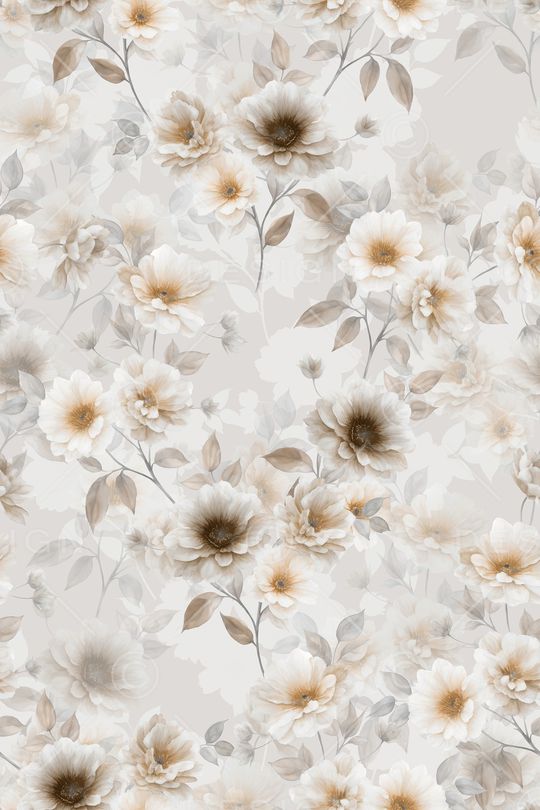 水彩花卉印花华亿平台图片