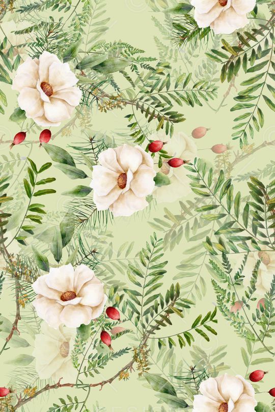 水彩花卉印花华亿平台图片