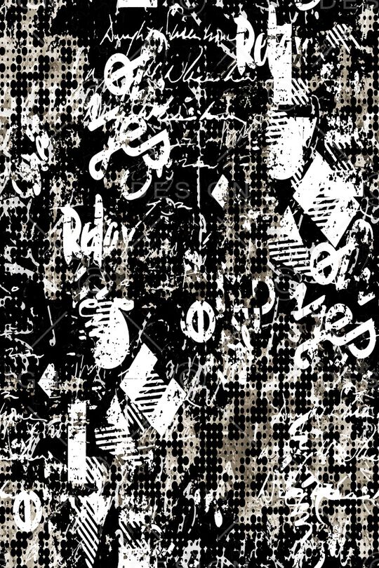 黑白印花华亿平台图片