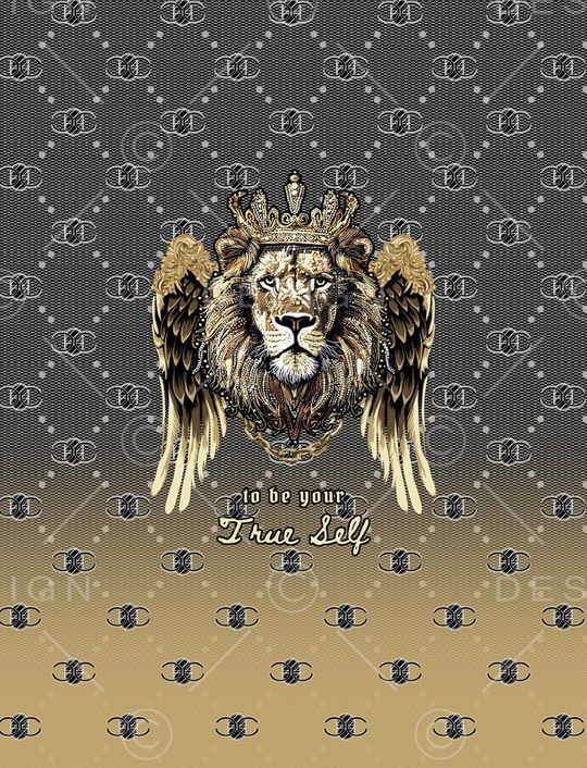 狮子印花华亿平台图片