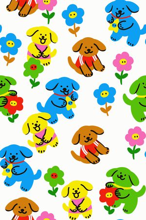 卡通动物印花华亿平台图片