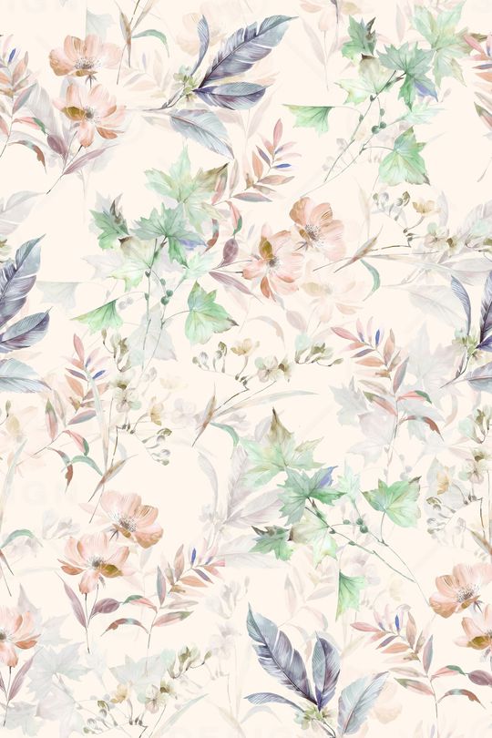 水彩花卉印花华亿平台图片