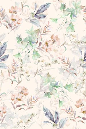 水彩花卉印花华亿平台图片