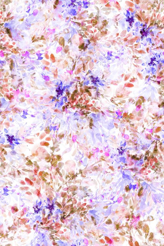 水彩花卉印花华亿平台图片