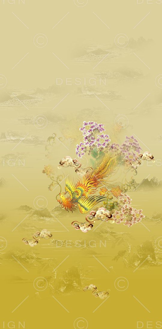 水墨风印花华亿平台图片