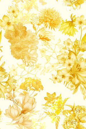 水彩花印花华亿平台图片