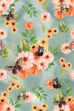 花卉印花华亿平台图片