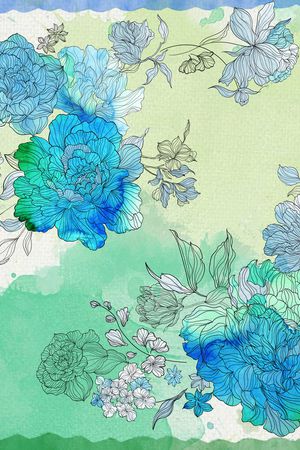 牡丹印花华亿平台图片