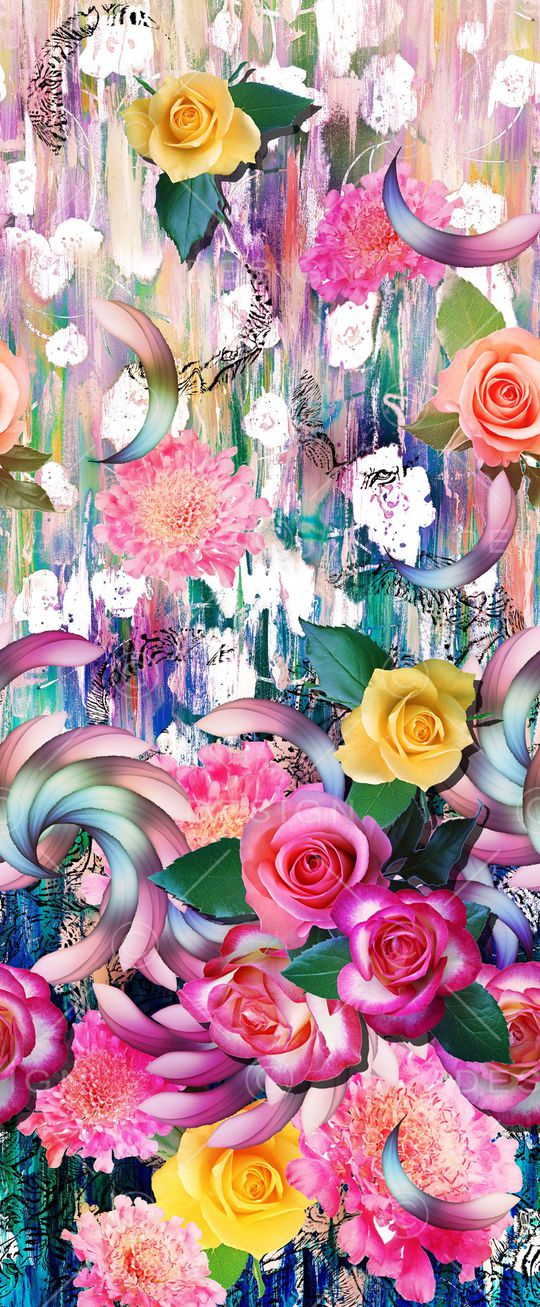 花卉印花华亿平台图片