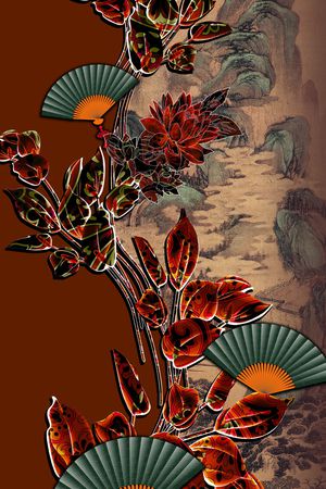 中国风印花华亿平台图片