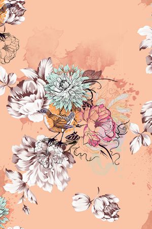 菊花印花华亿平台图片