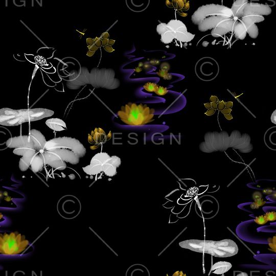 蜻蜓印花华亿平台图片