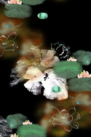 花卉印花华亿平台图片