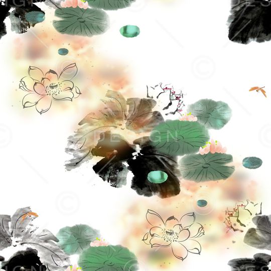 花卉印花华亿平台图片