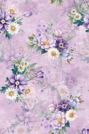 水彩花卉印花华亿平台图片