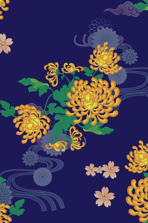 菊花印花华亿平台图片