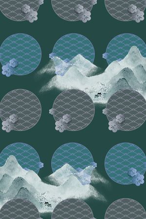 古典花纹印花华亿平台图片