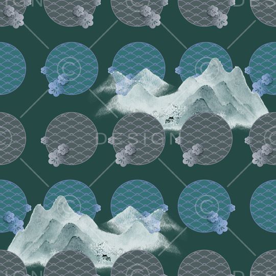 古典花纹印花华亿平台图片