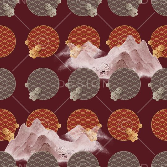 古典花纹印花华亿平台图片