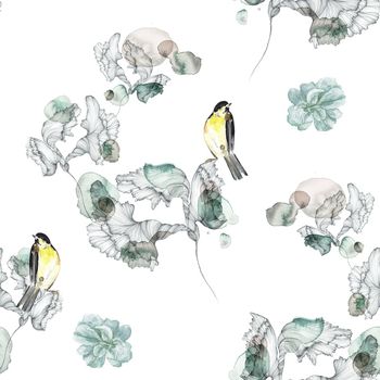 1610121-2025-3-23（水彩花卉鸟类