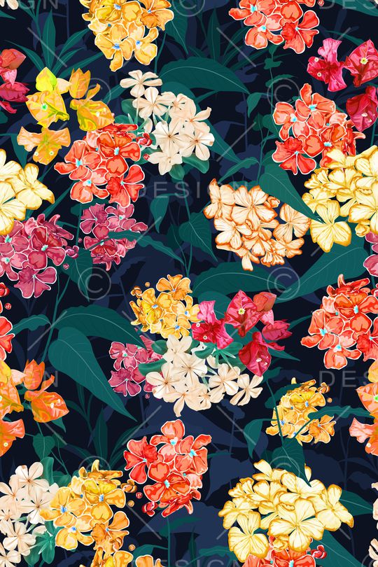 花卉印花华亿平台图片