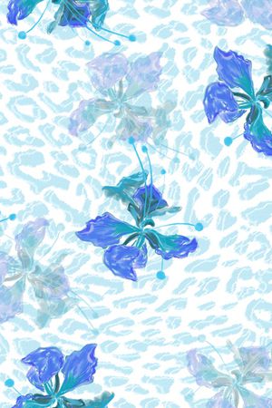 抽象花卉印花华亿平台图片