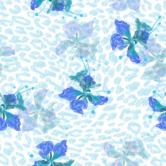 抽象花卉印花华亿平台图片