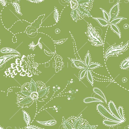 民族花卉印花华亿平台图片