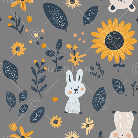 卡通动物印花华亿平台图片