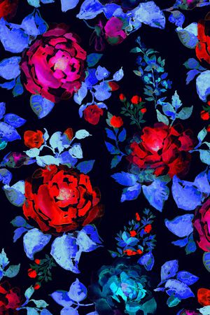 花卉印花华亿平台图片