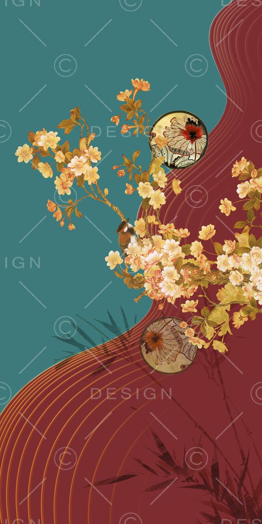 中国风印花华亿平台图片