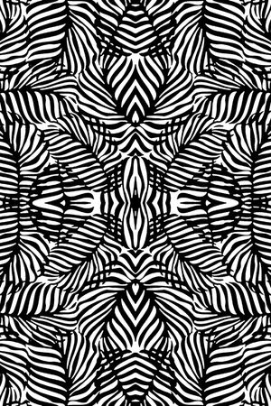 黑白印花华亿平台图片