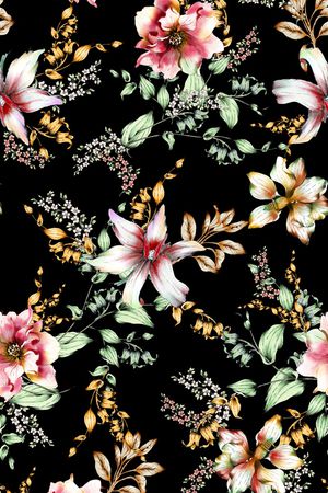 花卉印花华亿平台图片