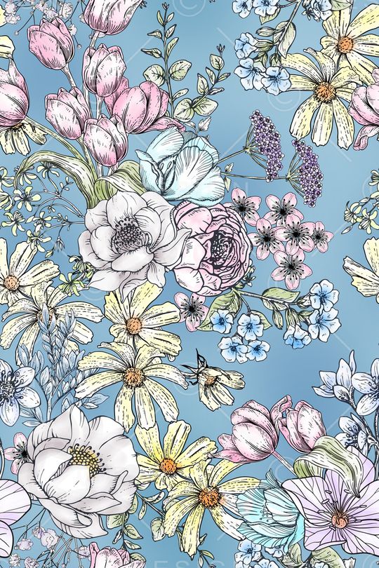 花卉印花华亿平台图片