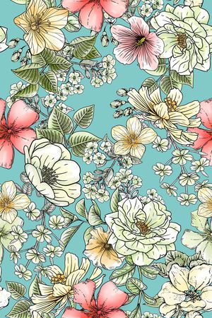 平面花卉印花华亿平台图片