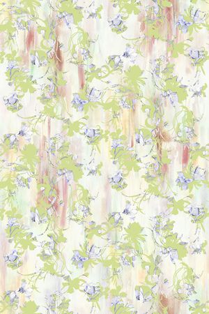 手绘花卉印花华亿平台图片