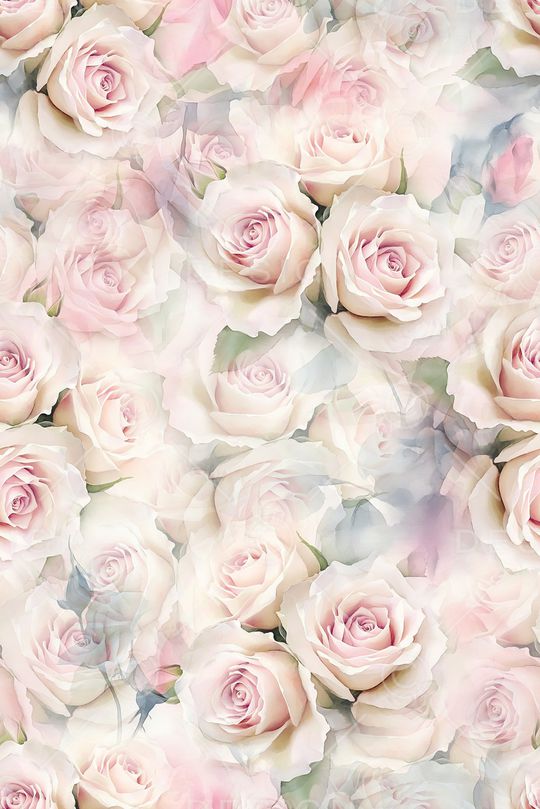 手绘玫瑰印花华亿平台图片