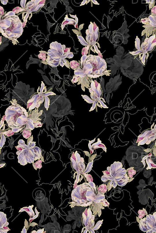 花卉印花华亿平台图片