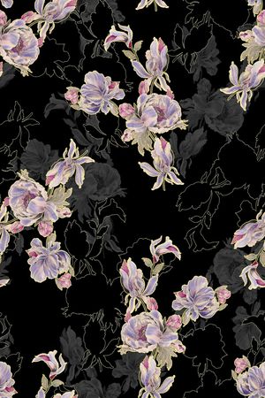 花卉印花华亿平台图片