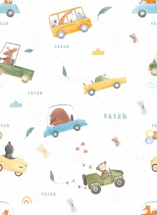 卡通动物印花华亿平台图片