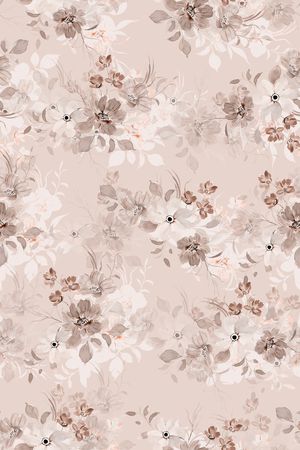 水彩花卉印花华亿平台图片