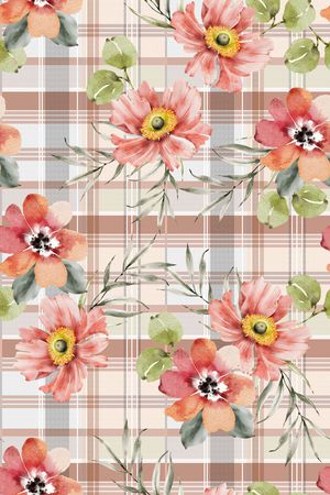 格子印花华亿平台图片