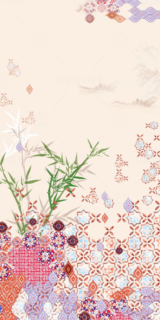 中国风印花华亿平台图片