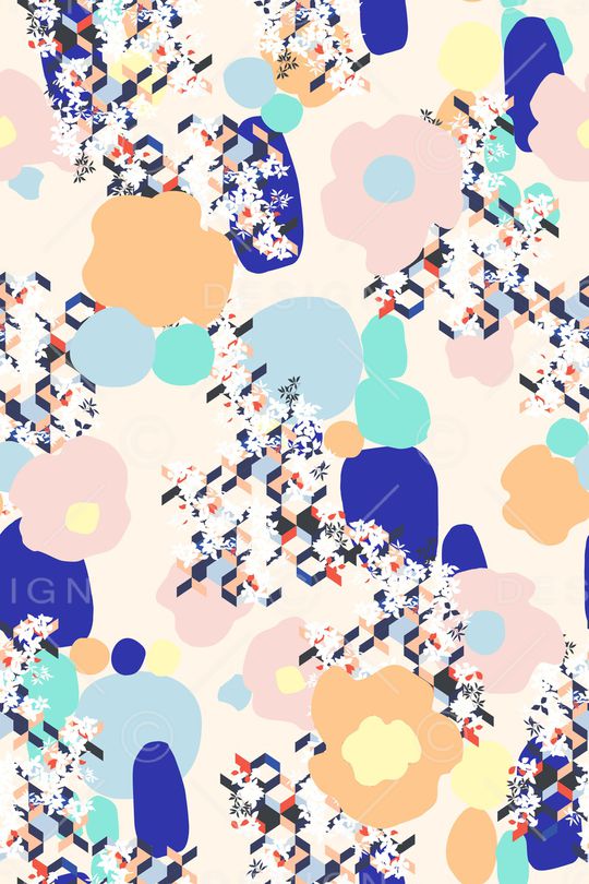 花卉印花华亿平台图片