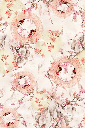 中国风印花华亿平台图片