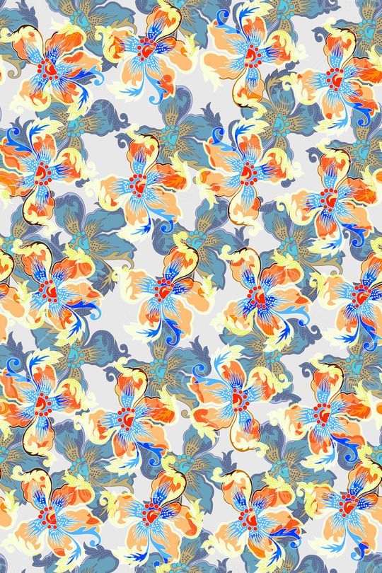 花卉印花华亿平台图片